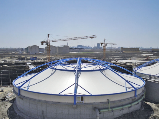 漳州市污水池加盖膜结构体育看台 - 方案